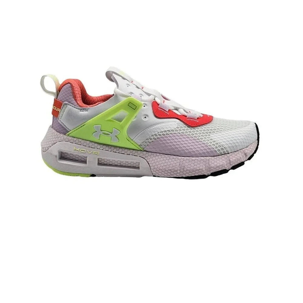 Under Armour HOVR Mega‎ MVMNT Women's 7.5 White Lime Coral Shoes 3023873-102
